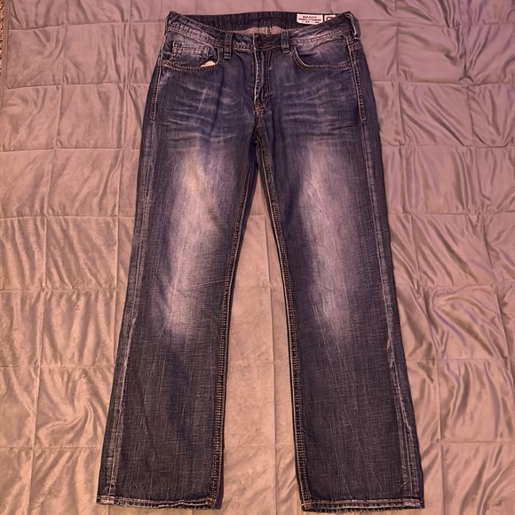 Buffalo David Bitton Straight Blue Jeans W32 L30 - Picture 1 of 5